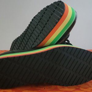 Very Volatile Black Rainbow Platform Sneakers